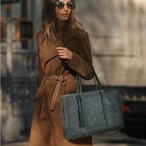 ECOSUSI 15.6 Inch Laptop Bag Work Tote Bags Vegan Leather Computer Purse